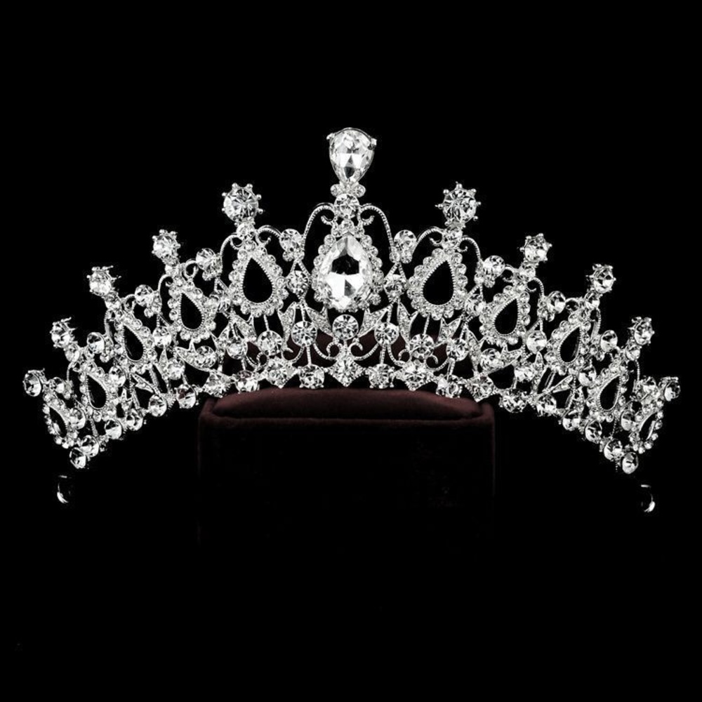 Stunning Crystal Rhinestone Bridal Tiara Crown - Picture 5 of 15